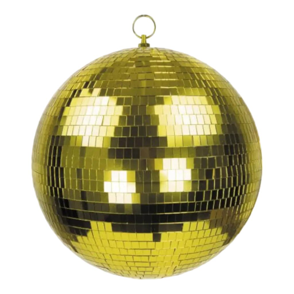 Gold Disco Face Ball - 20 cm