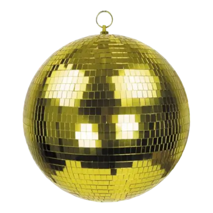 Gold Disco Face Ball - 20 cm