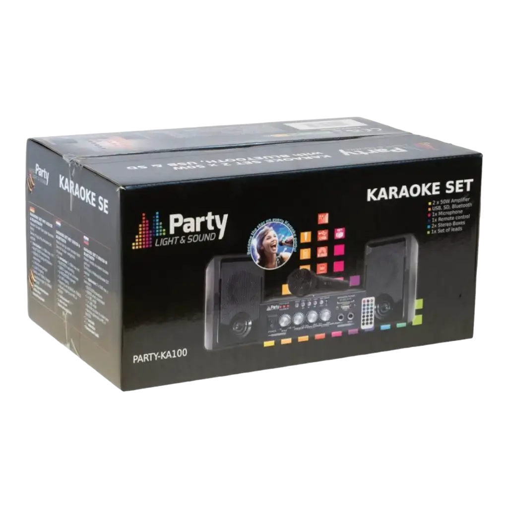 PARTY-KA100" Karaokesæt med usb/sd og bluetooth