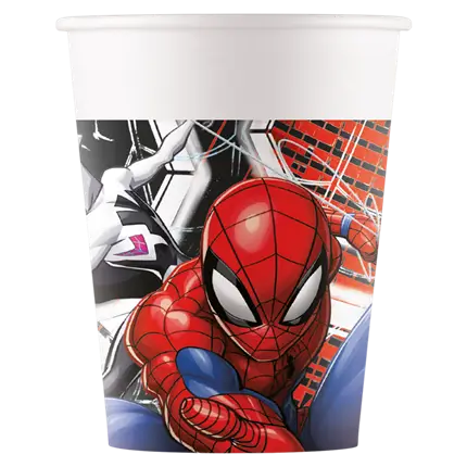 Spiderman-papirbæger - 25 cl - sæt med 8 stk.
