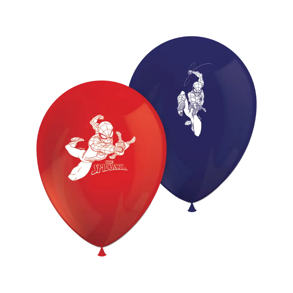 Spiderman-ballon - sæt med 8 stk.