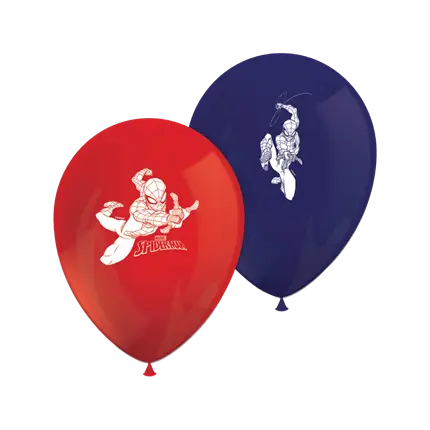 Spiderman-ballon - sæt med 8 stk.