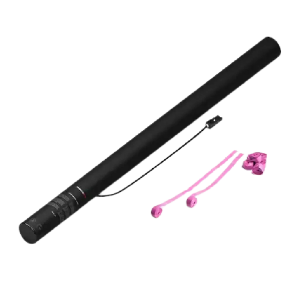 Streamer pink elektrisk konfettikanon 80 cm