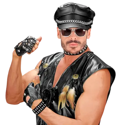 Rocker- og biker-tilbehørspakke