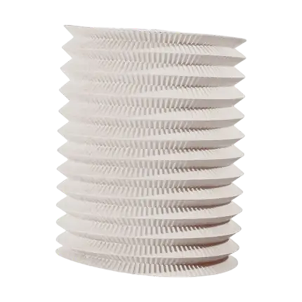 Cylindrisk lanterne af hvidt papir