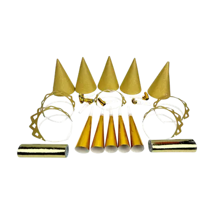 Cotillion-pakke i guld til 10 personer