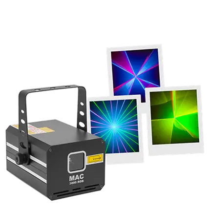 MAC 3000 RGB - Professionel flerfarvet laser