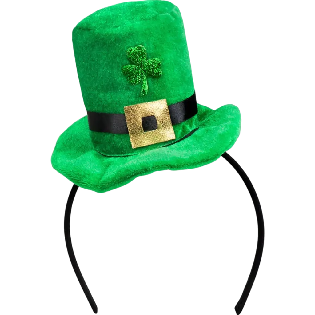 Mini St Patrick's grøn hat på pandebånd