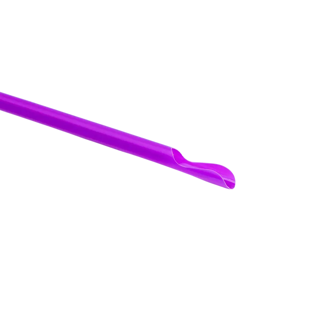 Genanvendelig PP-ske med sugerør - flerfarvet 21 cm/ø8 mm (SÆT MED 100)