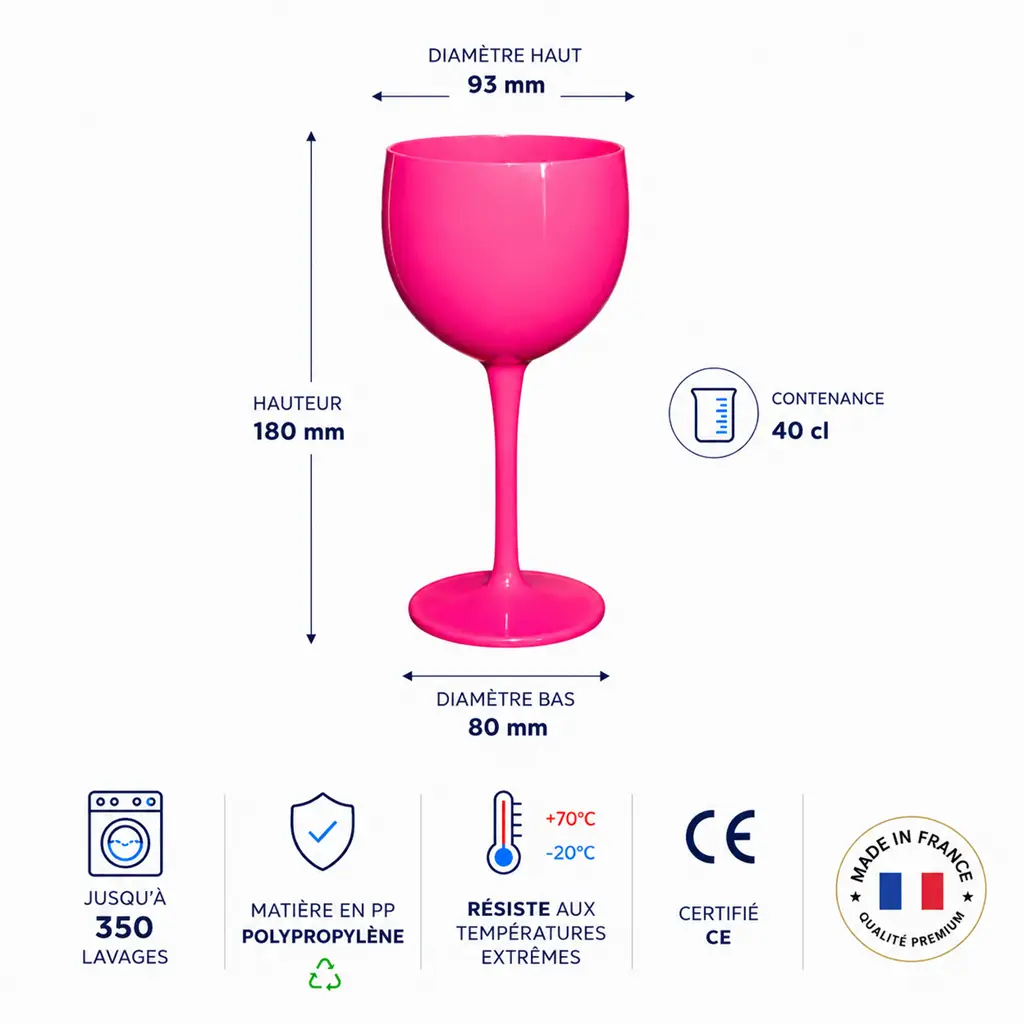 Pink Piscine glas 40cl