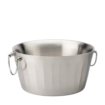 Isotermisk isbakke i satin-finish rustfrit stål - Til flasker og drikkevarer - 37 cm