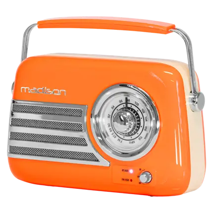 Vintage Standalone Radio med Bluetooth USB & FM 30W Orange