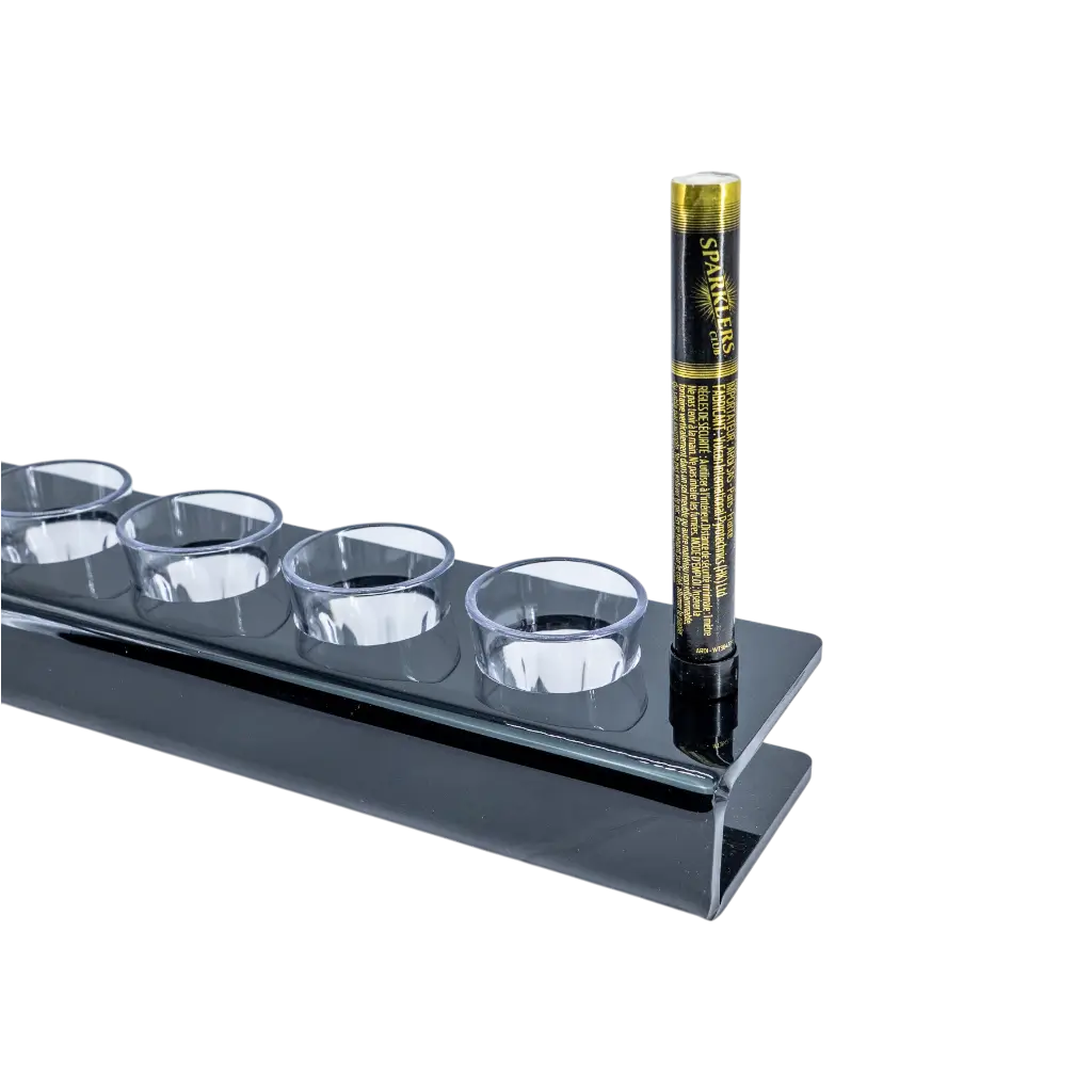 Sort bakke til Shooter-glas