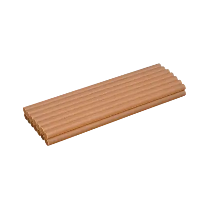 Cocktailstrå af plantefibre 20 cm ø8 mm 100% biologisk nedbrydeligt (pakke med 250)