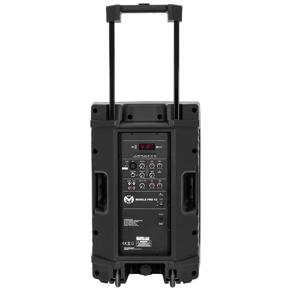 Bærbar højttaler "Mobile Pro 12" Mac Mah – 500W, Bluetooth, 2 UHF-mikrofoner