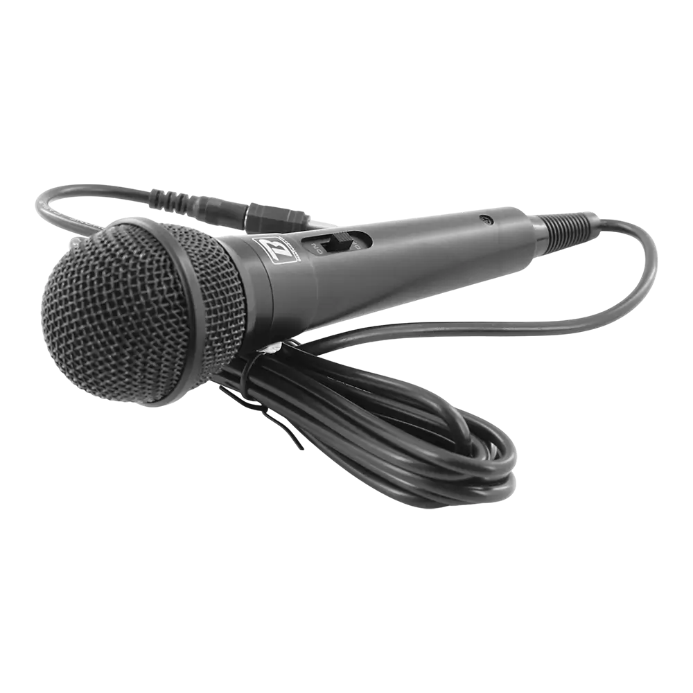 MIC10" dynamisk mikrofon - kardioid, 3 m kabel, mini-jack + 6,35 mm adapter