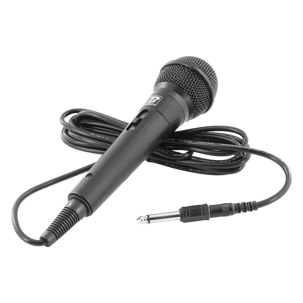 MIC10" dynamisk mikrofon - kardioid, 3 m kabel, mini-jack + 6,35 mm adapter