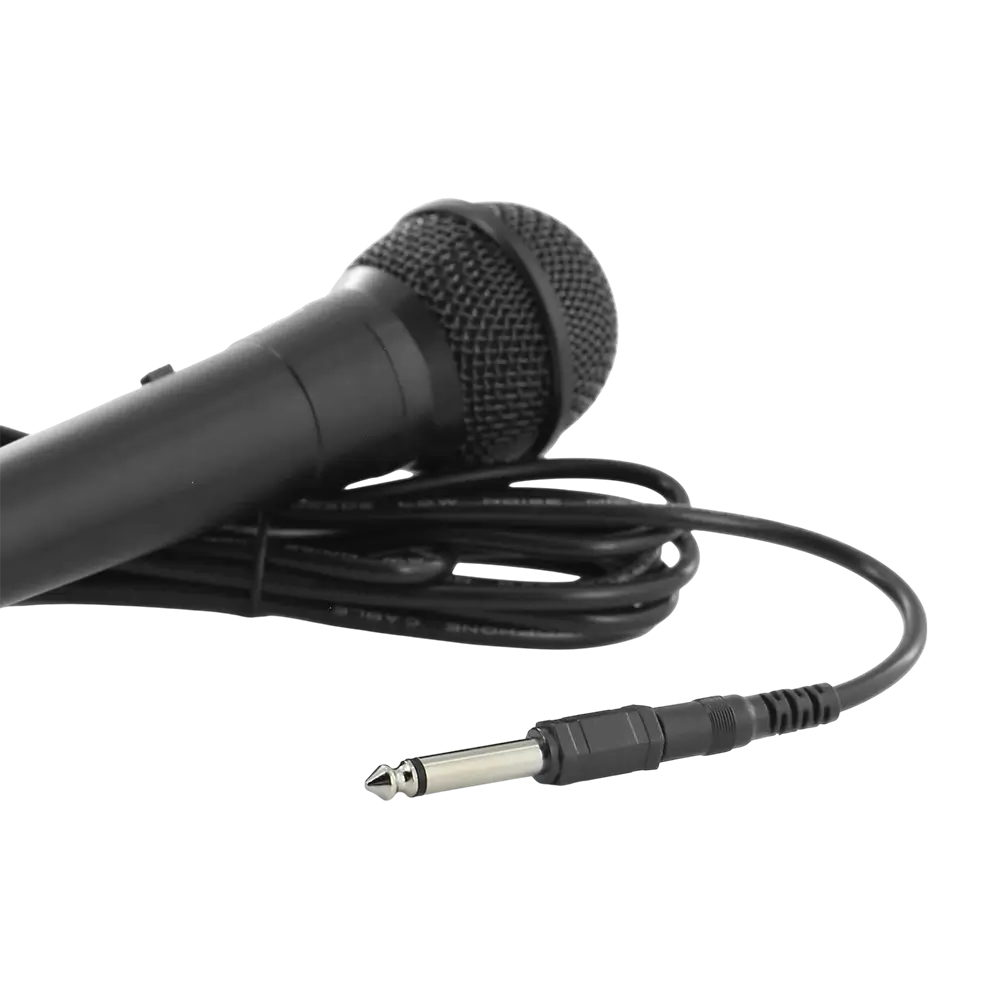 MIC10" dynamisk mikrofon - kardioid, 3 m kabel, mini-jack + 6,35 mm adapter