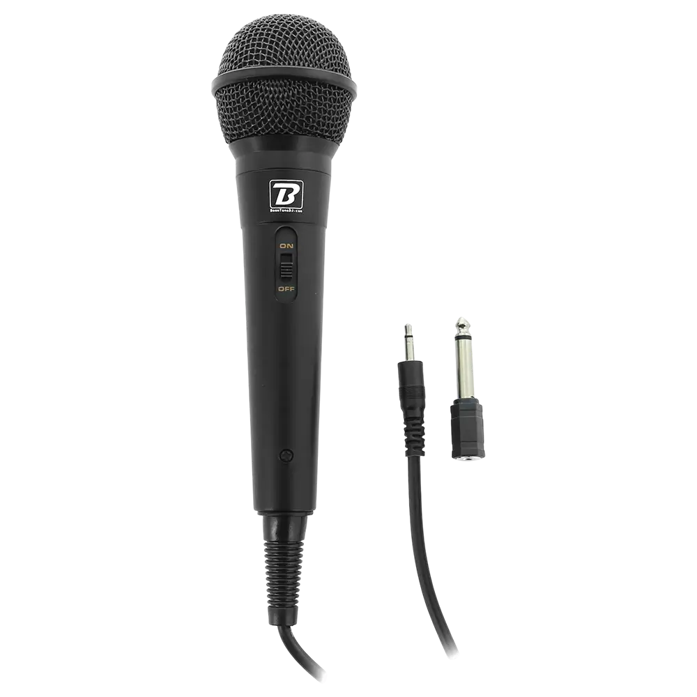 MIC10" dynamisk mikrofon - kardioid, 3 m kabel, mini-jack + 6,35 mm adapter
