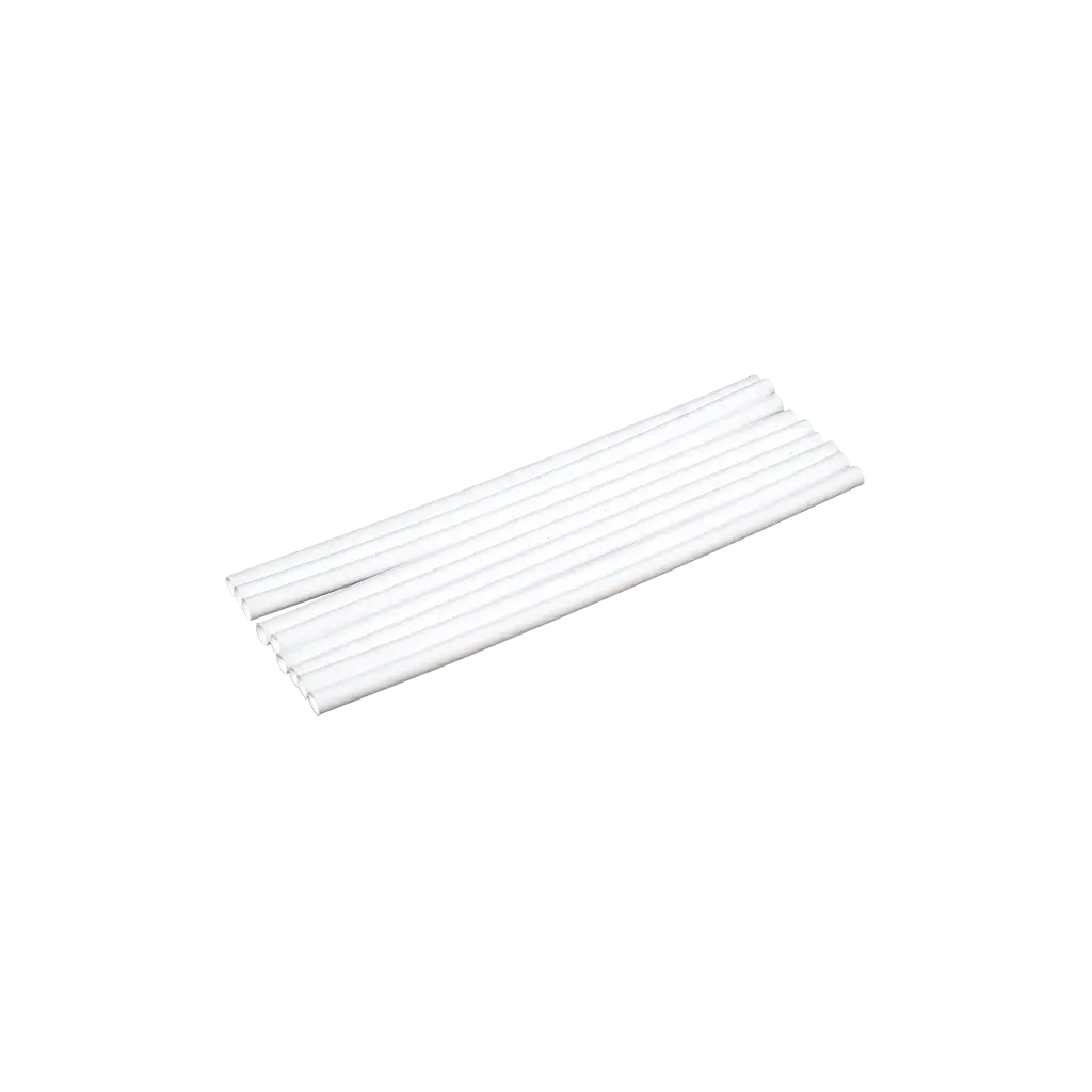 Hvidt genanvendeligt PP-cocktailsugerør 20 cm ø 8 mm - fødevaresikkert og genanvendeligt (pakke med 250)