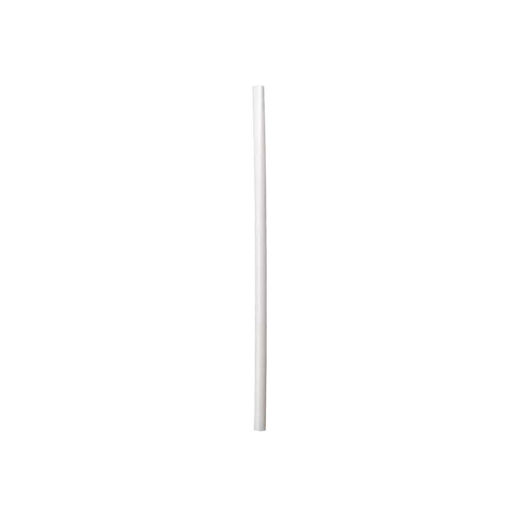 Hvidt genanvendeligt PP-cocktailsugerør 20 cm ø 8 mm - fødevaresikkert og genanvendeligt (pakke med 250)