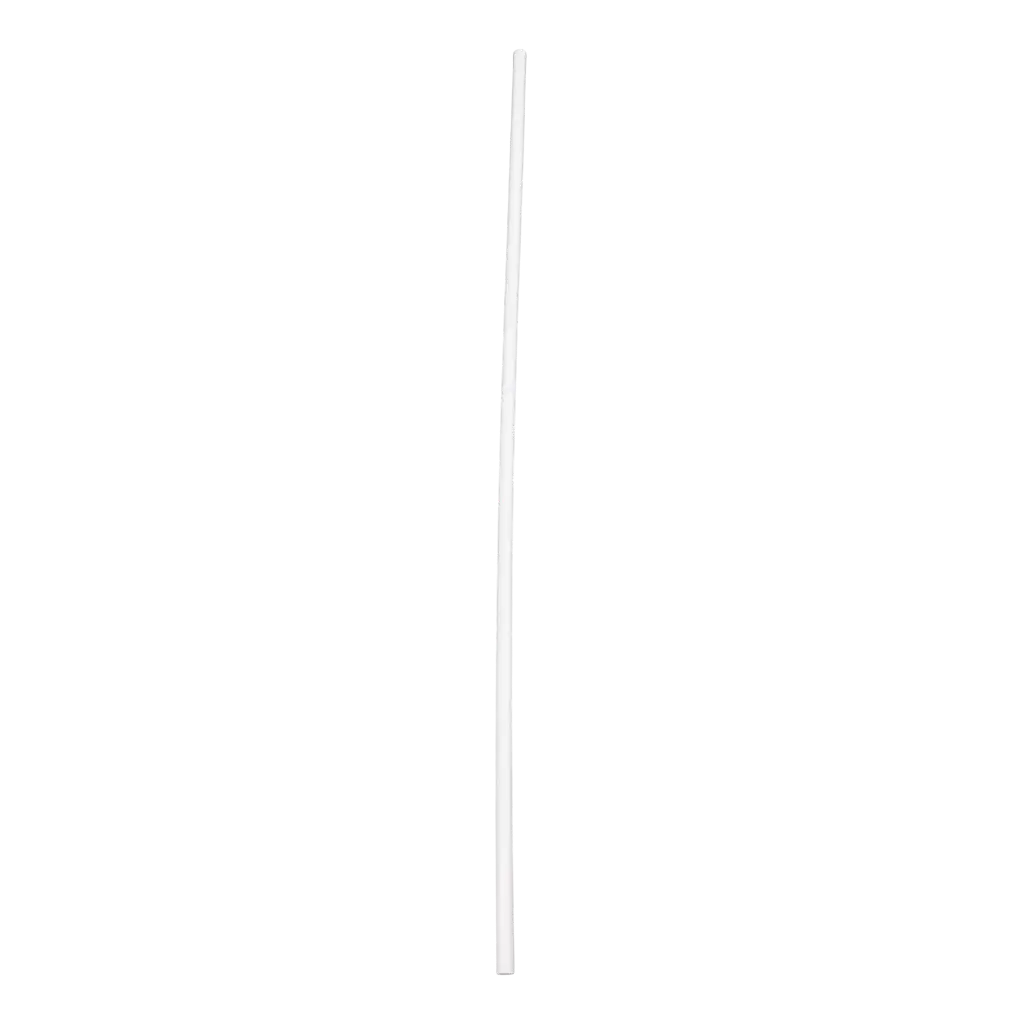 Kæmpe XXL hvidt PP genanvendeligt sugerør 50cm ø 8mm - Fødevarecertificeret og genanvendeligt (Pakke med 500)