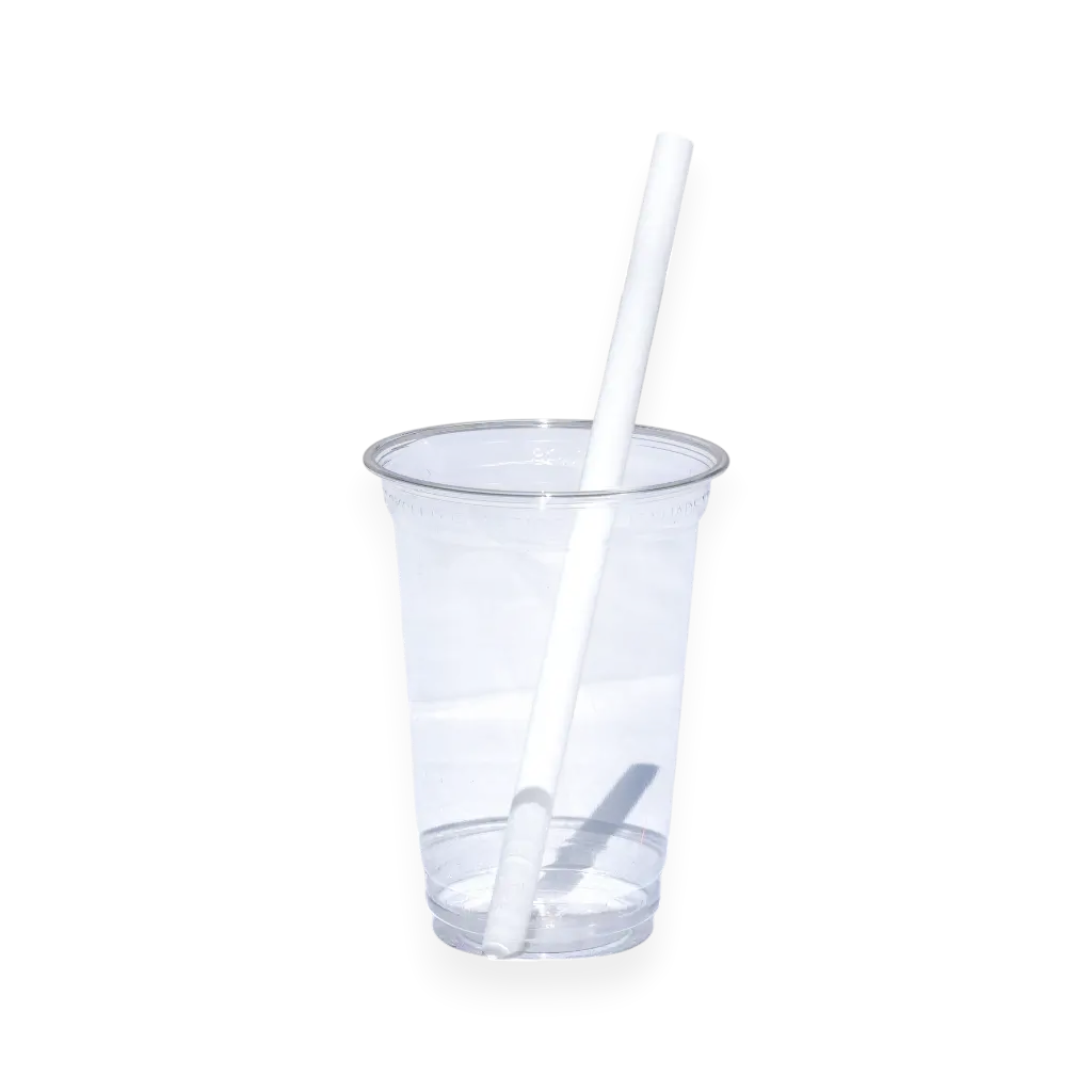 Bubble Tea-sugerør i hvid genanvendelig PP 23 cm ø 12 mm - fødevarecertificeret og genanvendeligt (pakke med 100)