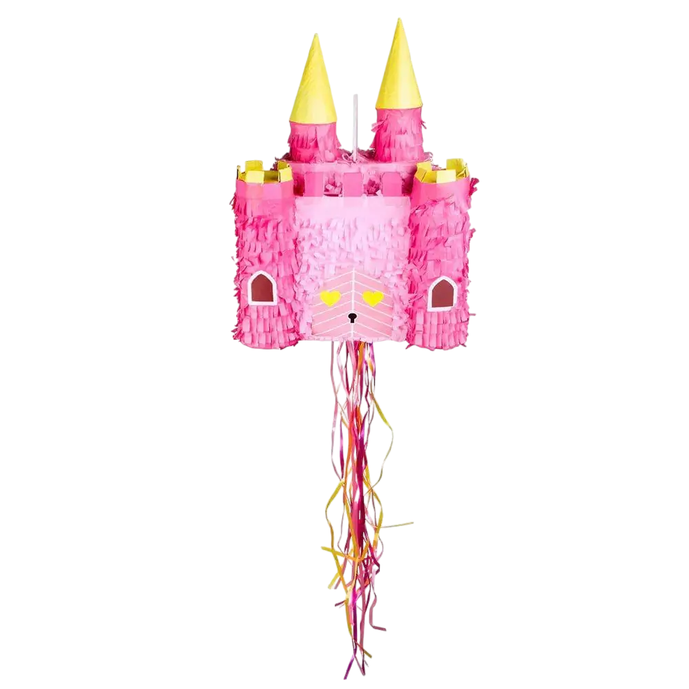 Piñata pull-along prinsesseslot - Pink 40 cm