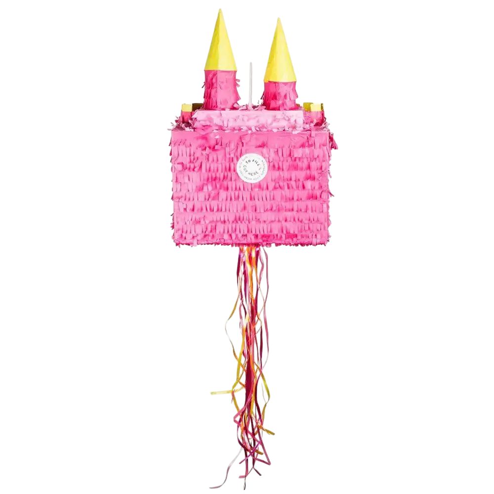 Piñata pull-along prinsesseslot - Pink 40 cm