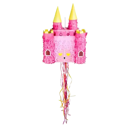 Piñata pull-along prinsesseslot - Pink 40 cm
