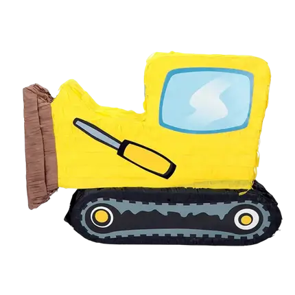 Piñata Bulldozer gul - til at banke på - 45 cm