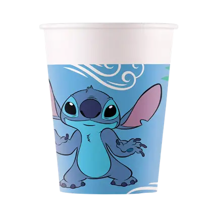 Stitch papirbæger - 25cl - Sæt med 8 stk.