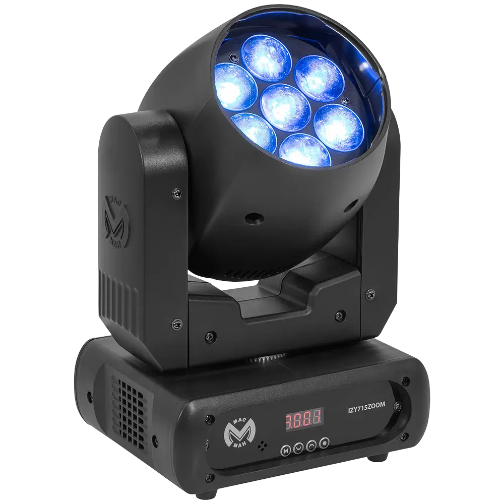 Professionelt LED-vaskehoved, "IZY 715 Zoom" - stroboskop & DMX - Mac Mah
