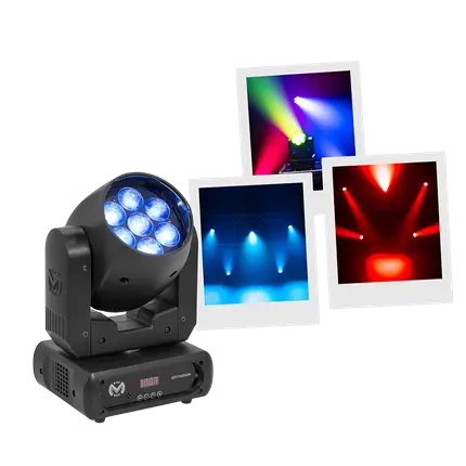 Professionelt LED-vaskehoved, IZY 715 Zoom - stroboskop & DMX - Mac Mah