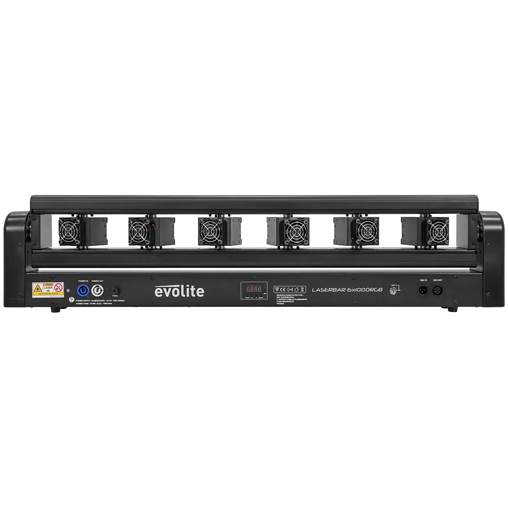 Laser bar pro "Laser Bar 6X1000RGB" 6×1000 mW motoriseret RGB - Evolite
