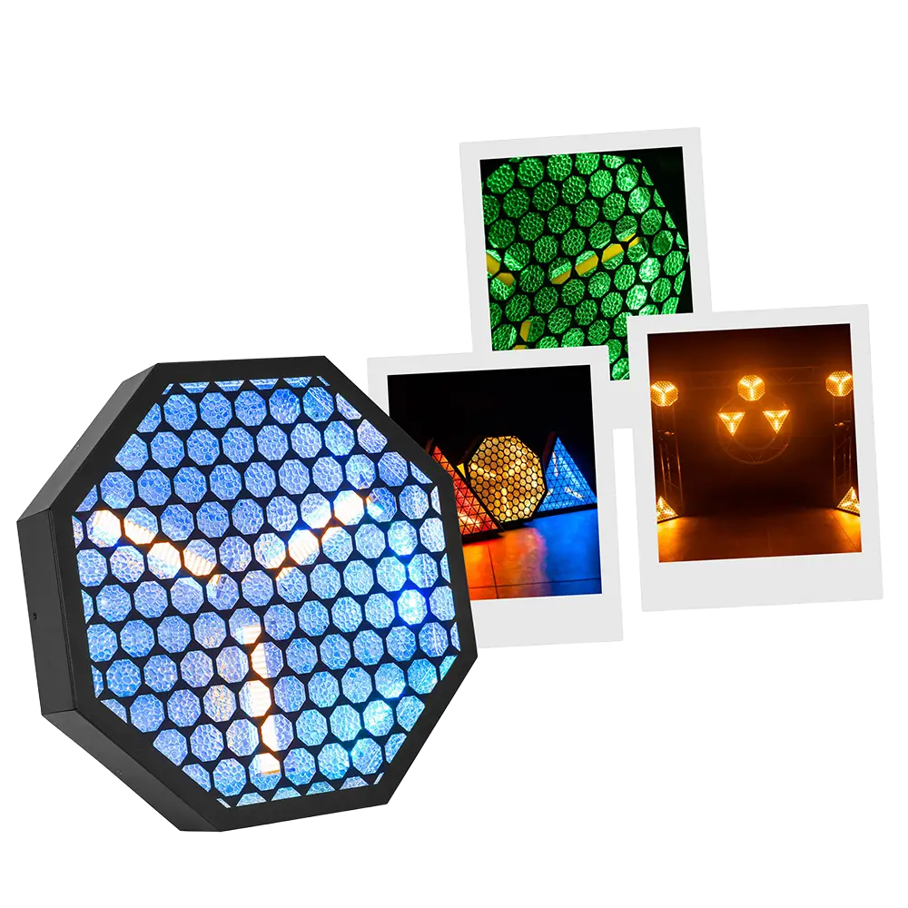 Amber-O" ottekantet retro LED-effekt + RGB DMX - Mac Mah
