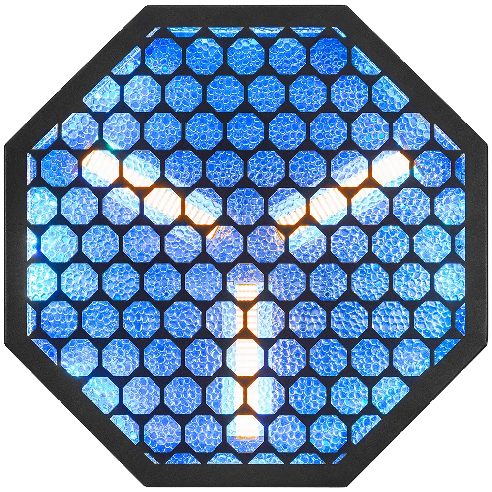 Amber-O" ottekantet retro LED-effekt + RGB DMX - Mac Mah