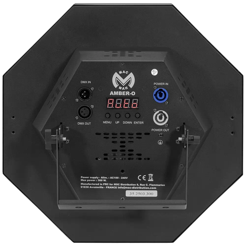 Amber-O" ottekantet retro LED-effekt + RGB DMX - Mac Mah