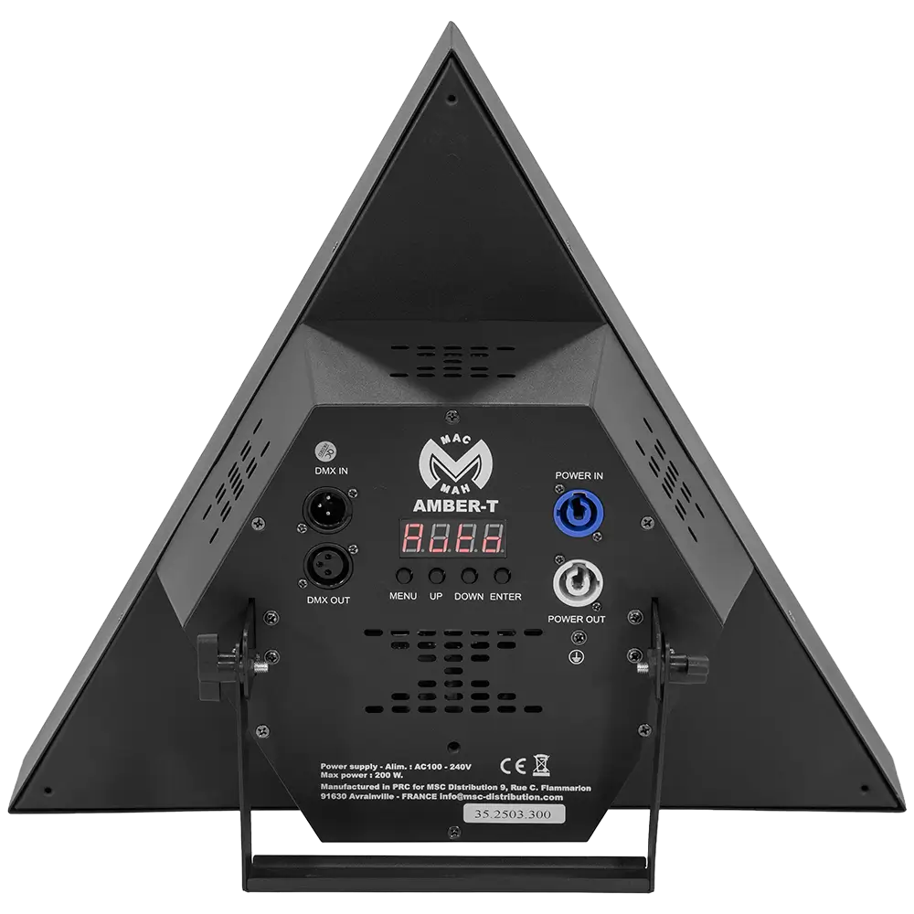 Amber-T" retro LED-effekt ravfarvet rør + RGB DMX - Mac Mah