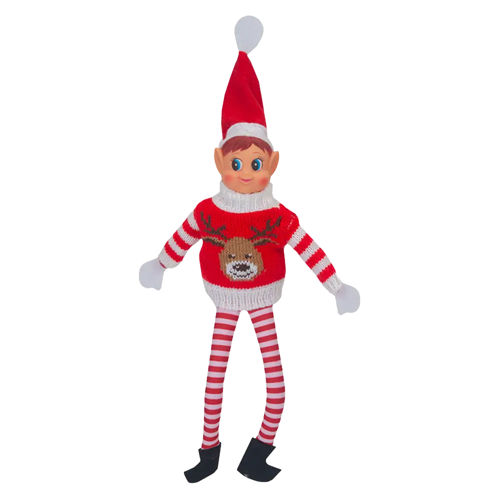 Udklædning som nisse i juletrøje (sæt med 4)