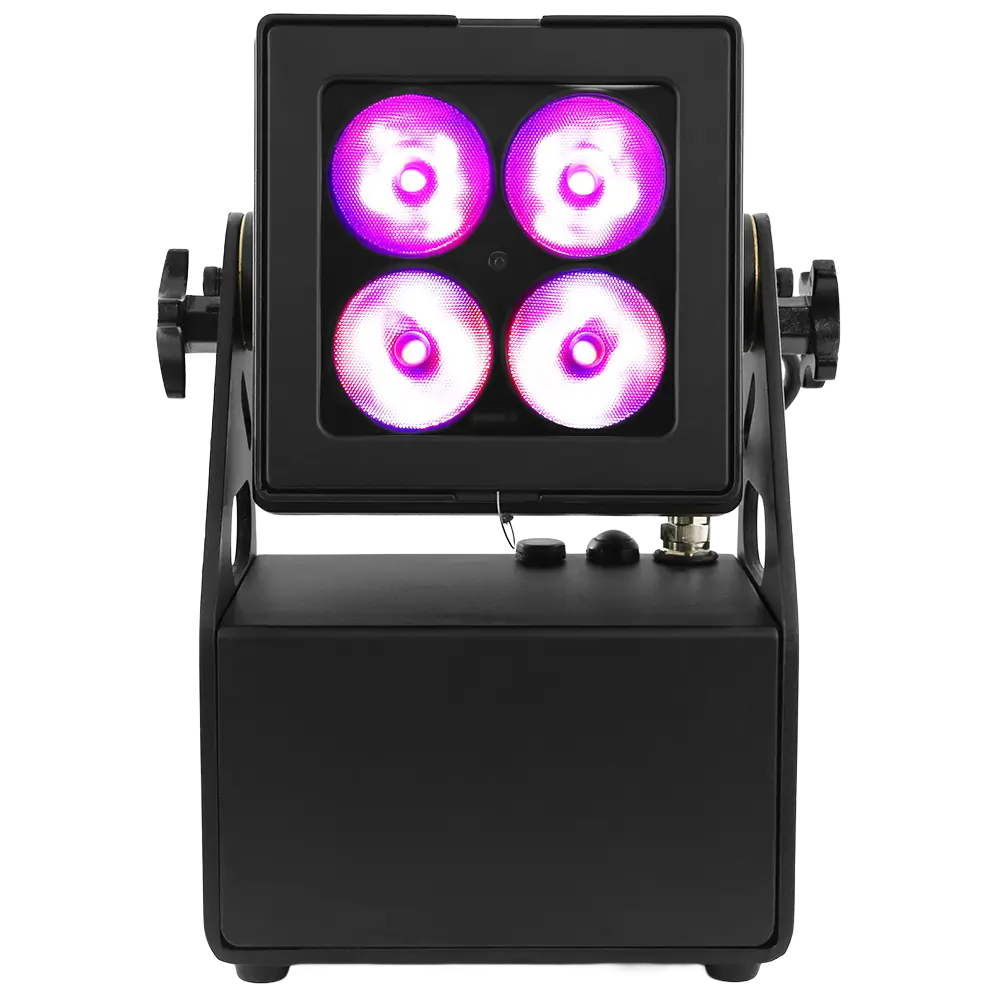 Evolite Tropikolor LED PAR-lys 4x15W FC - batteridrevet IP65 (x6)