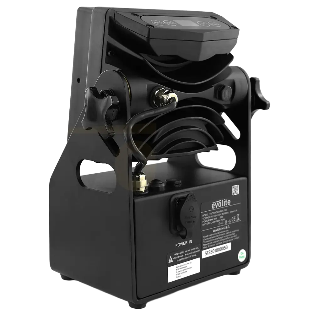 Evolite Tropikolor LED PAR-lys 4x15W FC - batteridrevet IP65 (x6)