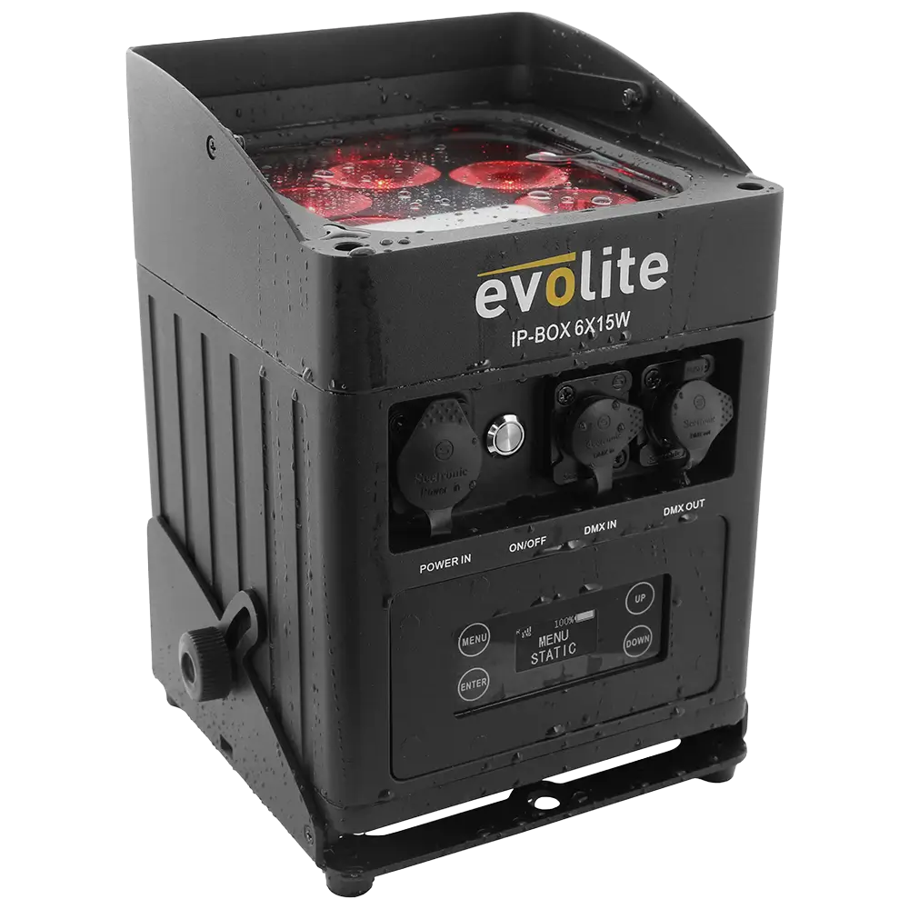 Evolite IP-Box 6×15W vandtæt projektør - LED på batteri IP65