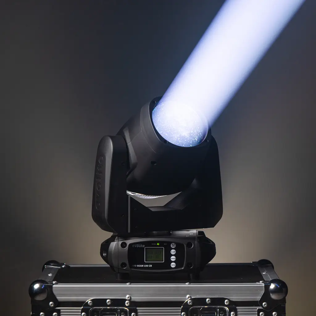 100W stråleprojektor - Evo Beam 100 CR Evolite - DMX-kontrol og flerfarvede LED'er