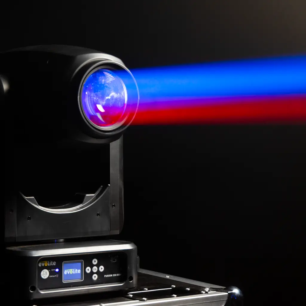 Pakke med 2 hybridprojektører 350 W i flightcase - Fusion 350 BSW Set Evolite - Intelligent Beam, Spot & Wash
