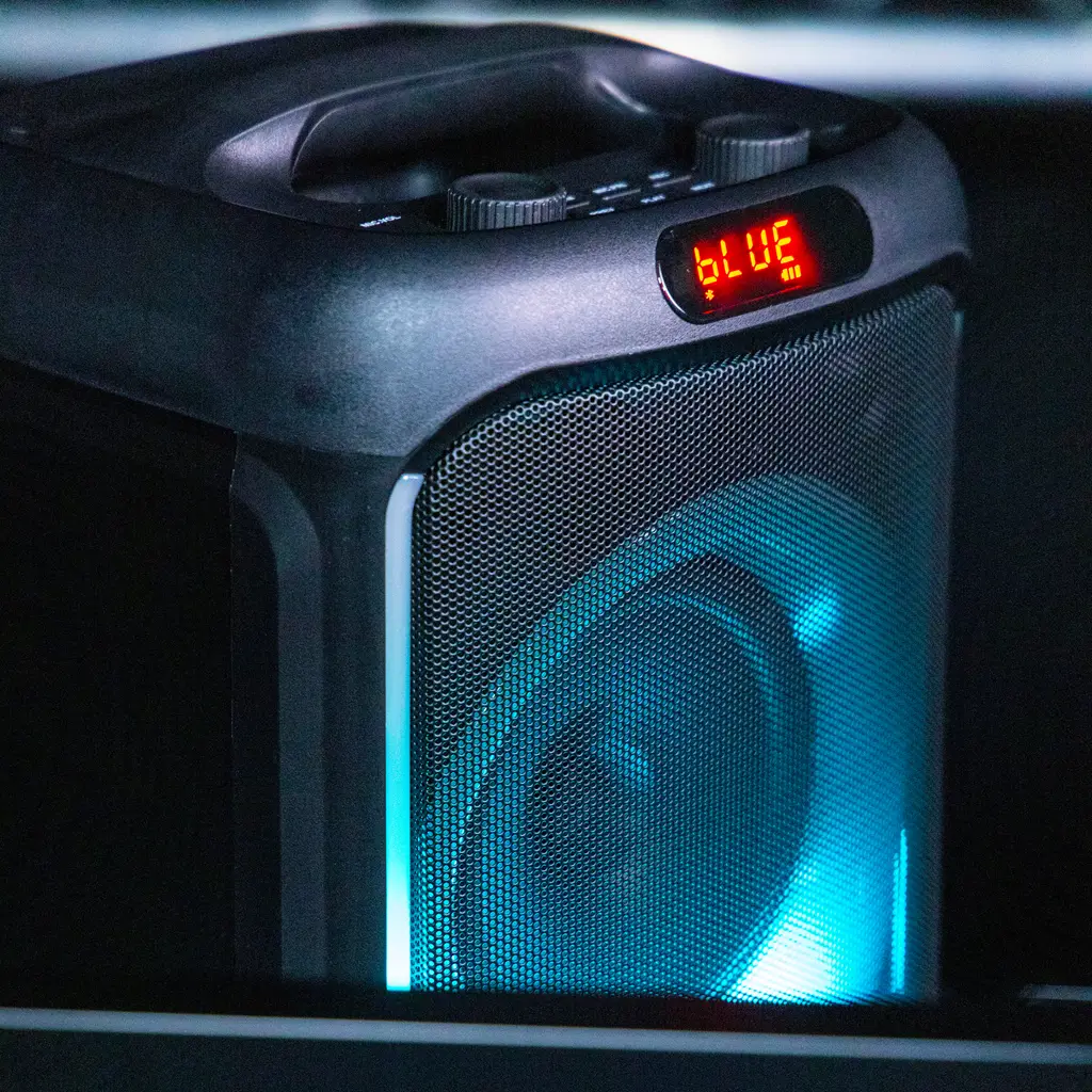 Bærbar højttaler - Cube 200 BoomTone DJ - Bluetooth 5.0, indbygget batteri og LED-belysning