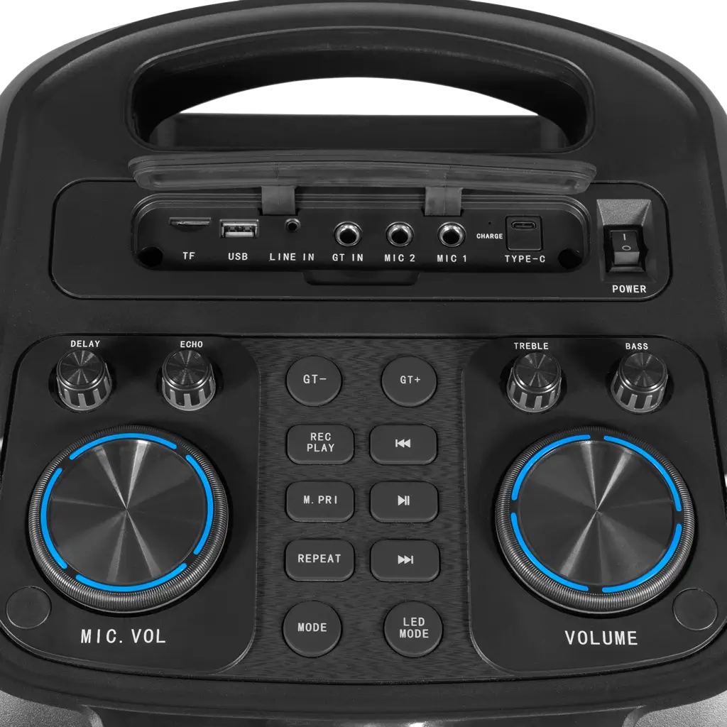 Bærbar højttaler - Boomaster 900 BoomTone DJ - 900 W, Bluetooth 5.0 og LED-belysning