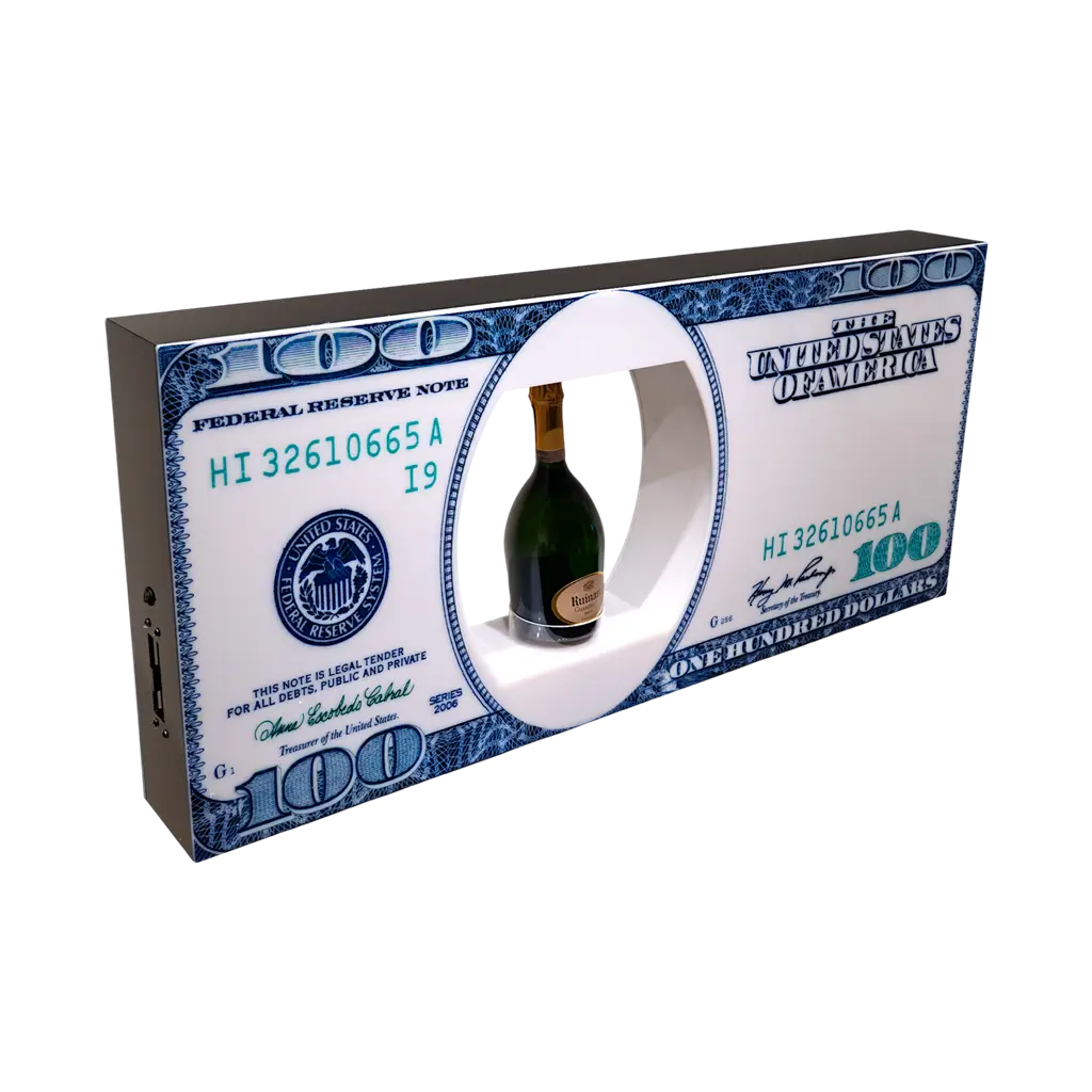 Dollar service ritual - Oplyst VIP flaske display | By Sparklers®.