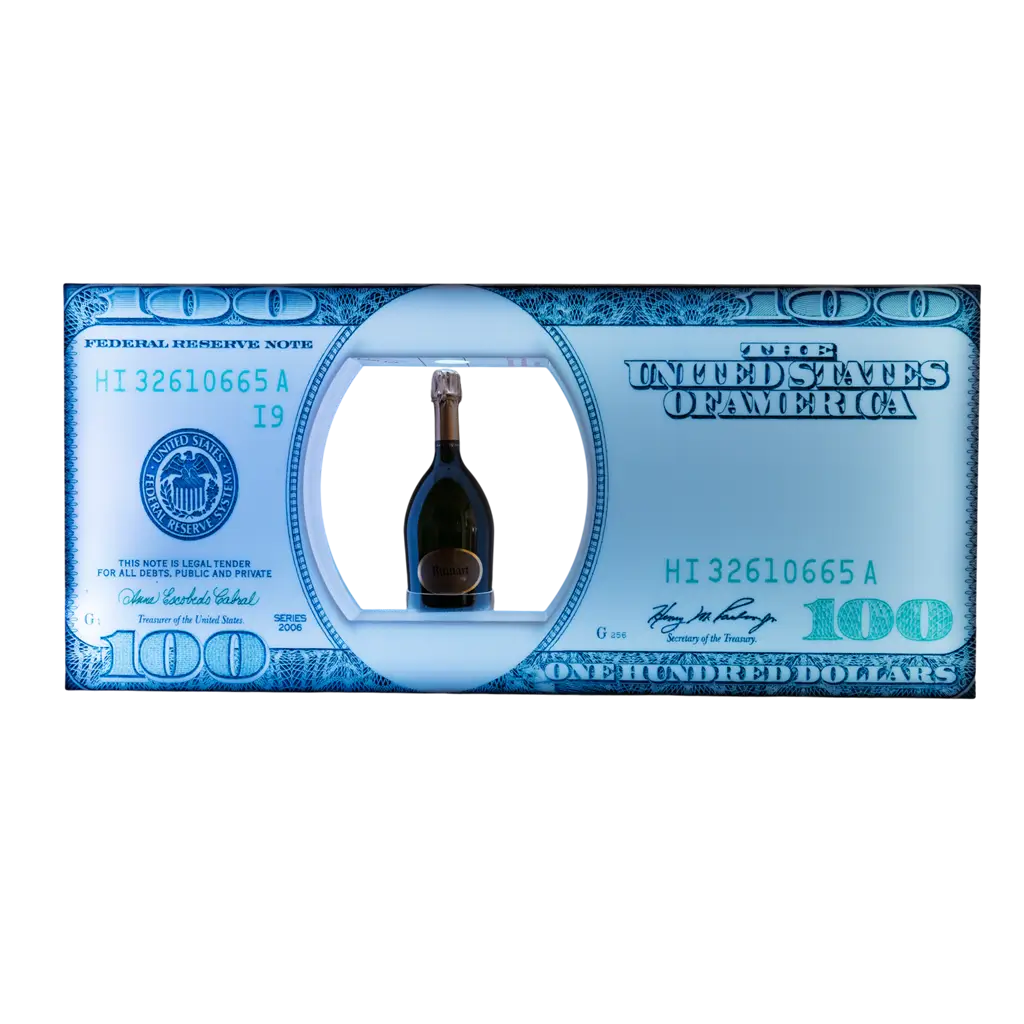 Dollar service ritual - Oplyst VIP flaske display | By Sparklers®.