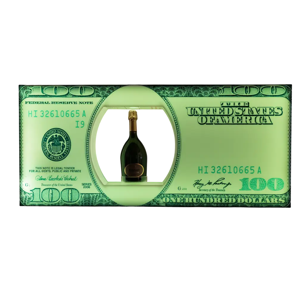 Dollar service ritual - Oplyst VIP flaske display | By Sparklers®.